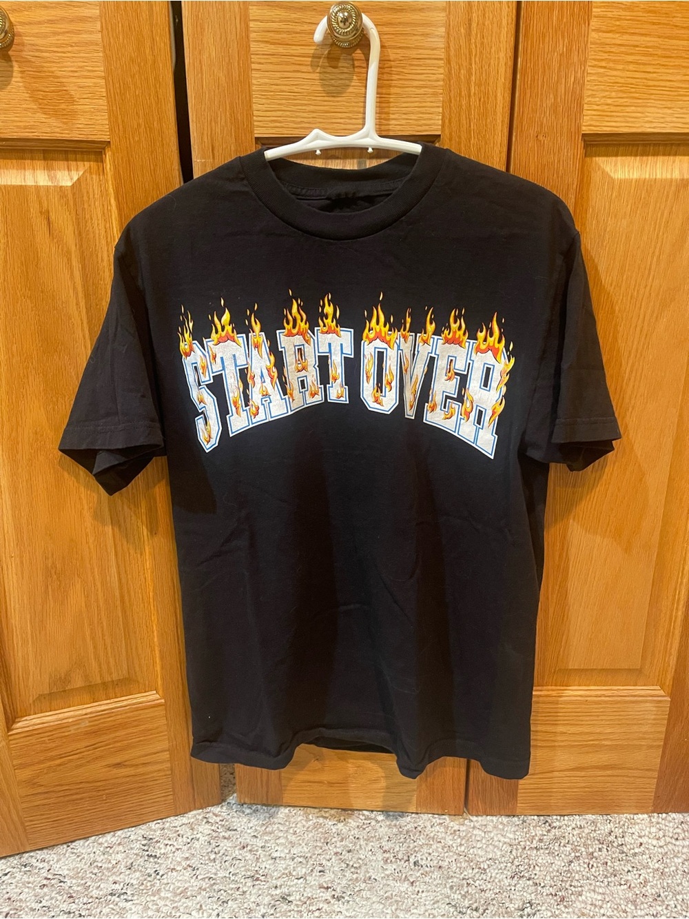 START OVER Black Graphic Tee